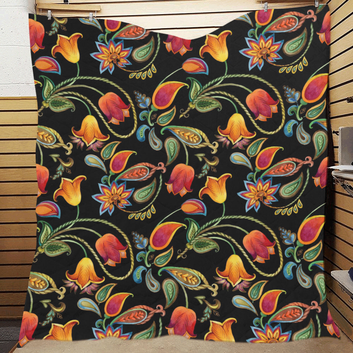 Tulip Boho Pattern Print Design TP09 Premium Quilt