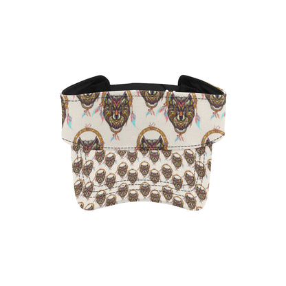 Wolf Tribal Dream Catcher Design Print Unisex Sun Visor