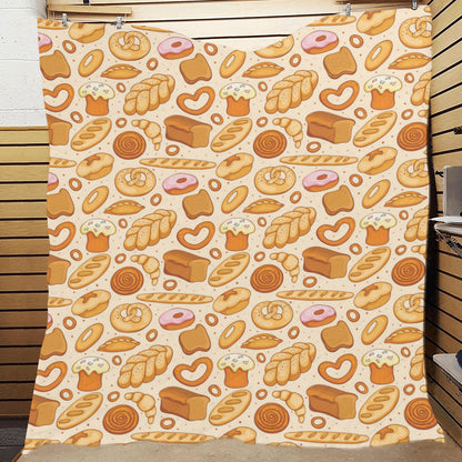 Bread Pattern Print Design 01 Premium Quilt