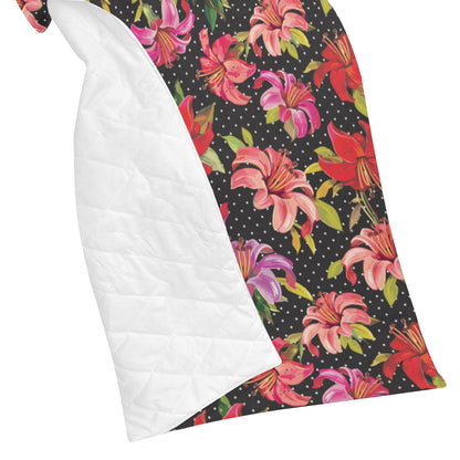 Lily Pattern Print Design LY012 Premium Quilt