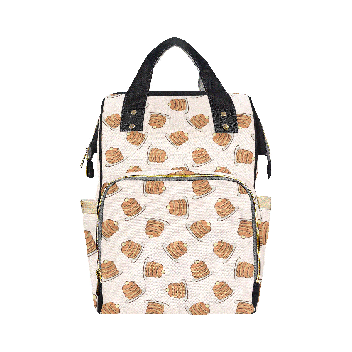 Pancake Pattern Print Design A01 Diaper Bag Backpack
