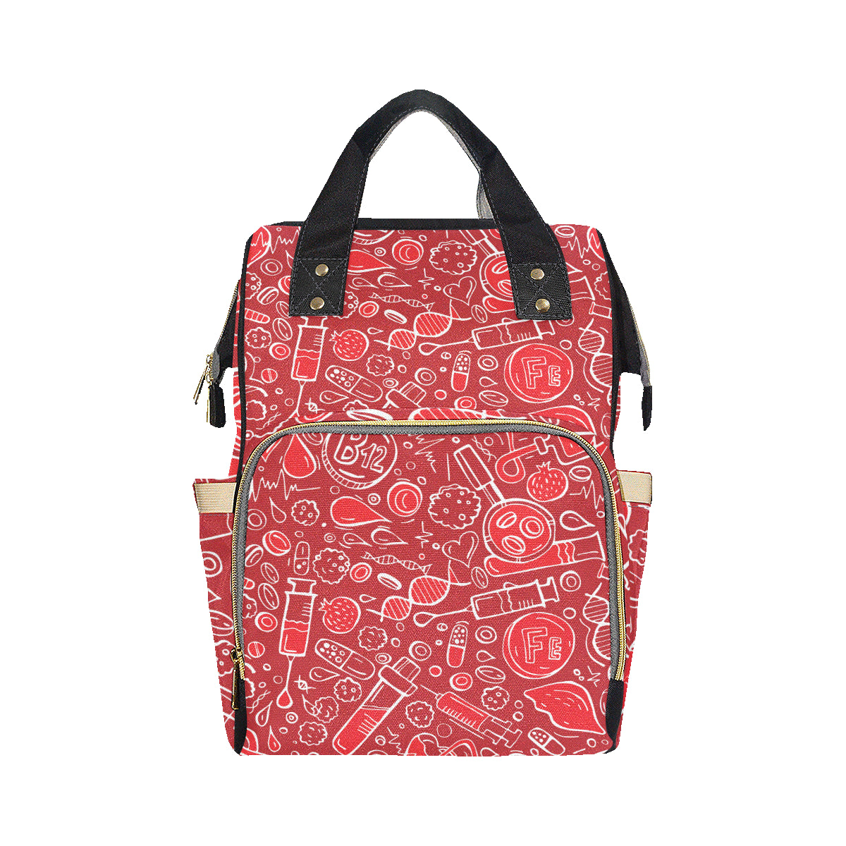 Phlebotomist Pattern Print Design A02 Diaper Bag Backpack