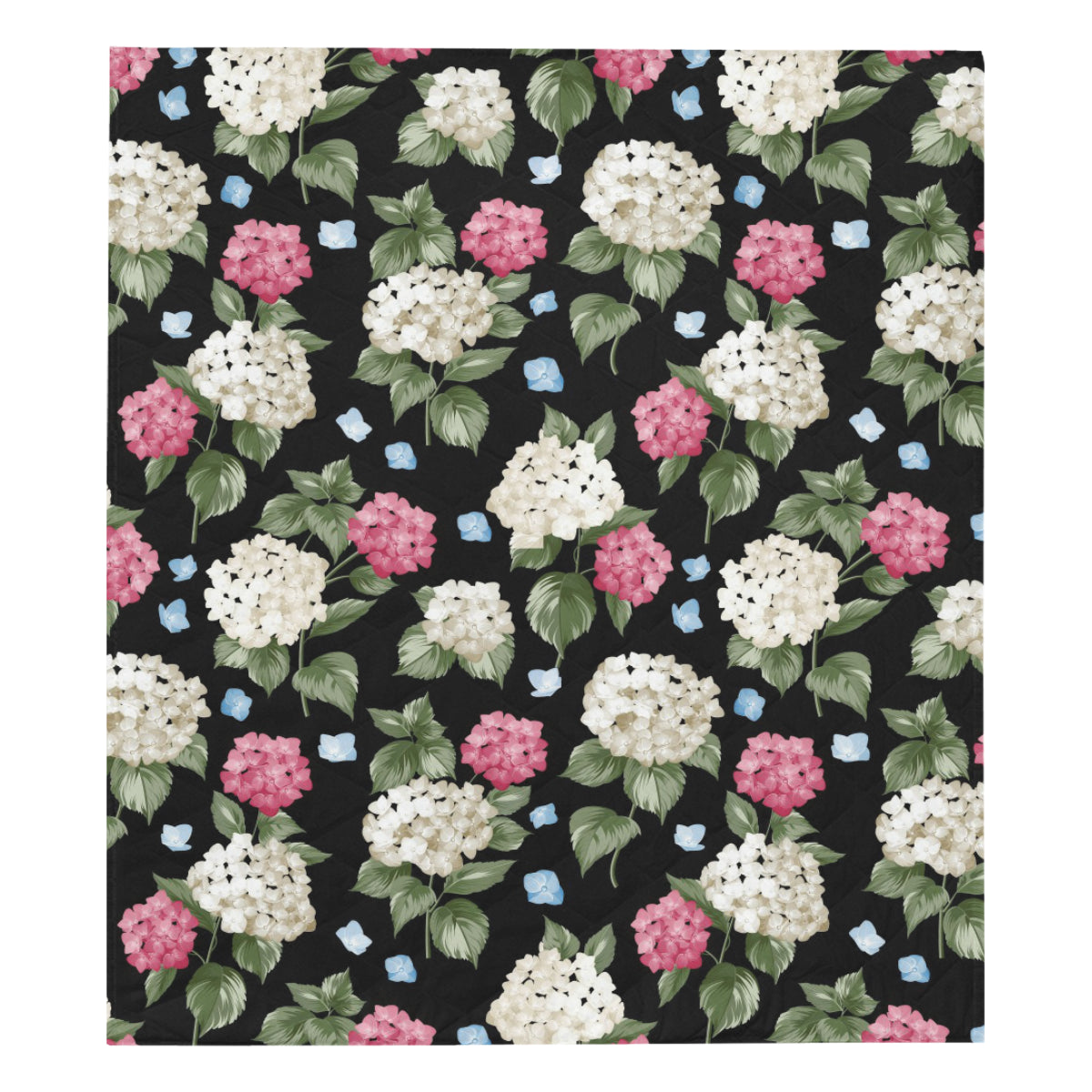 Hydrangea Pattern Print Design HD09 Premium Quilt