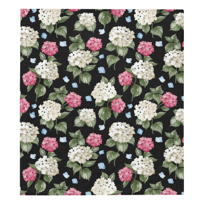 Hydrangea Pattern Print Design HD09 Premium Quilt