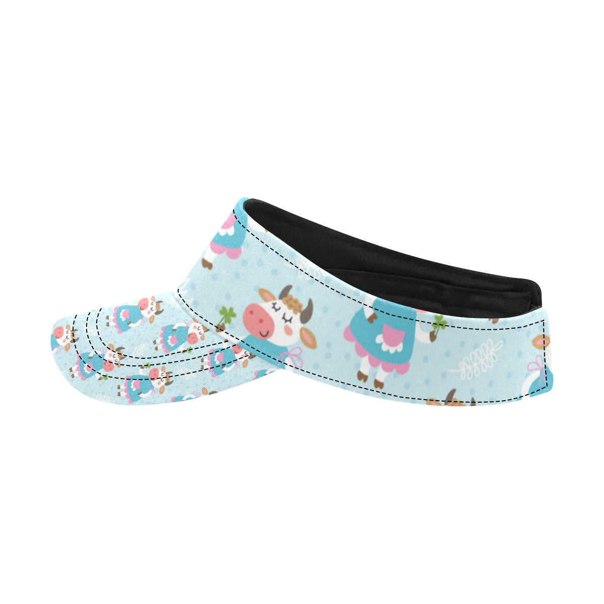 Cattle Happy Pattern Print Design 03 Unisex Sun Visor
