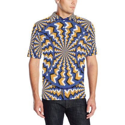 Optical illusion Pattern Print Design A01 Men Polo Shirt
