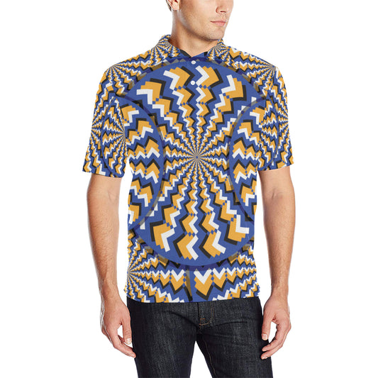 Optical illusion Pattern Print Design A01 Men Polo Shirt