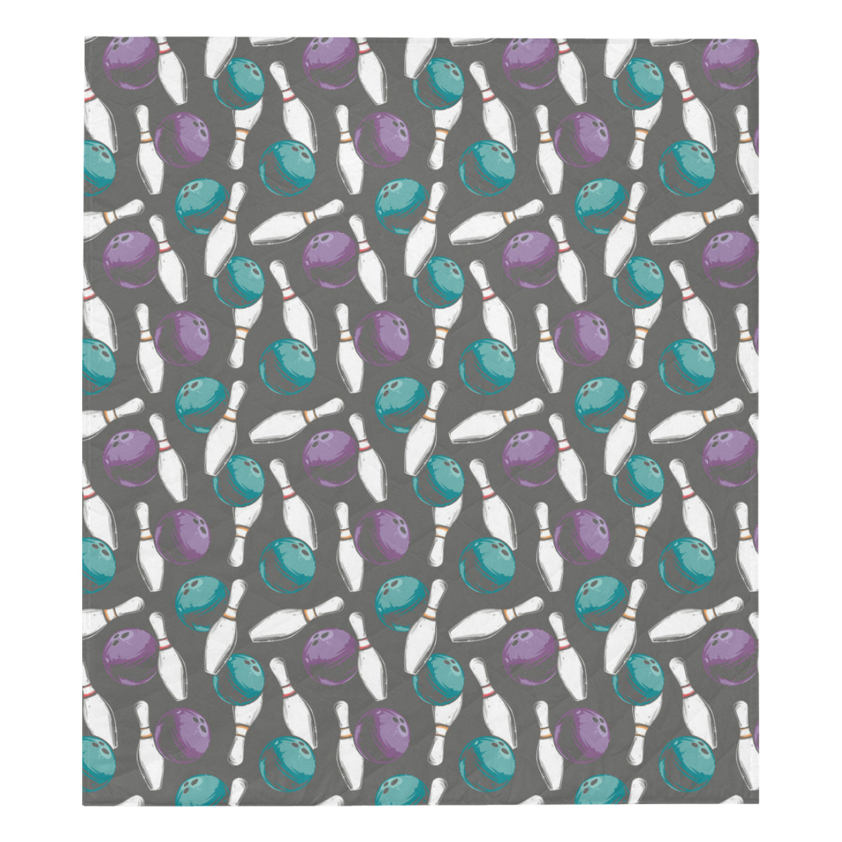 Bowling Pattern Print Design 03 Premium Quilt
