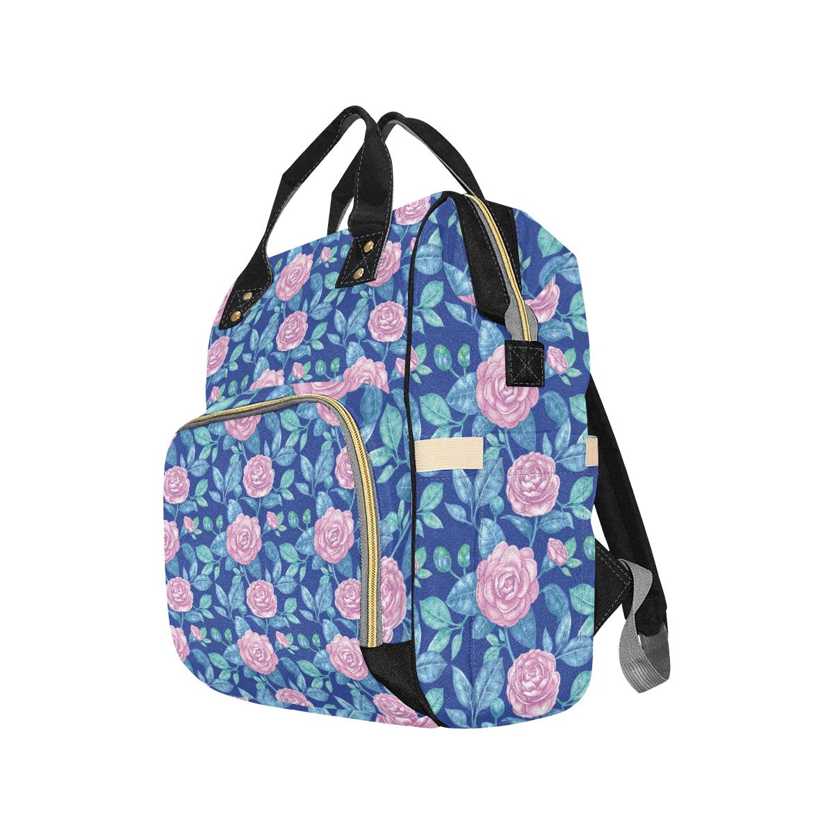 Camellia Pattern Print Design CM05 Diaper Bag Backpack