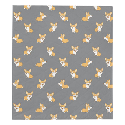 Pembroke Welsh Corgis Pattern Print Design A02 Premium Quilt