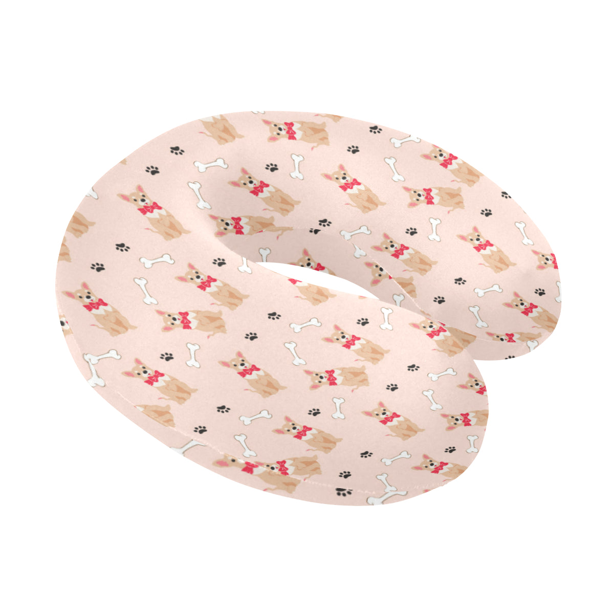 Chihuahua Pattern Print Design 04 U-Shaped Travel Neck Pillow
