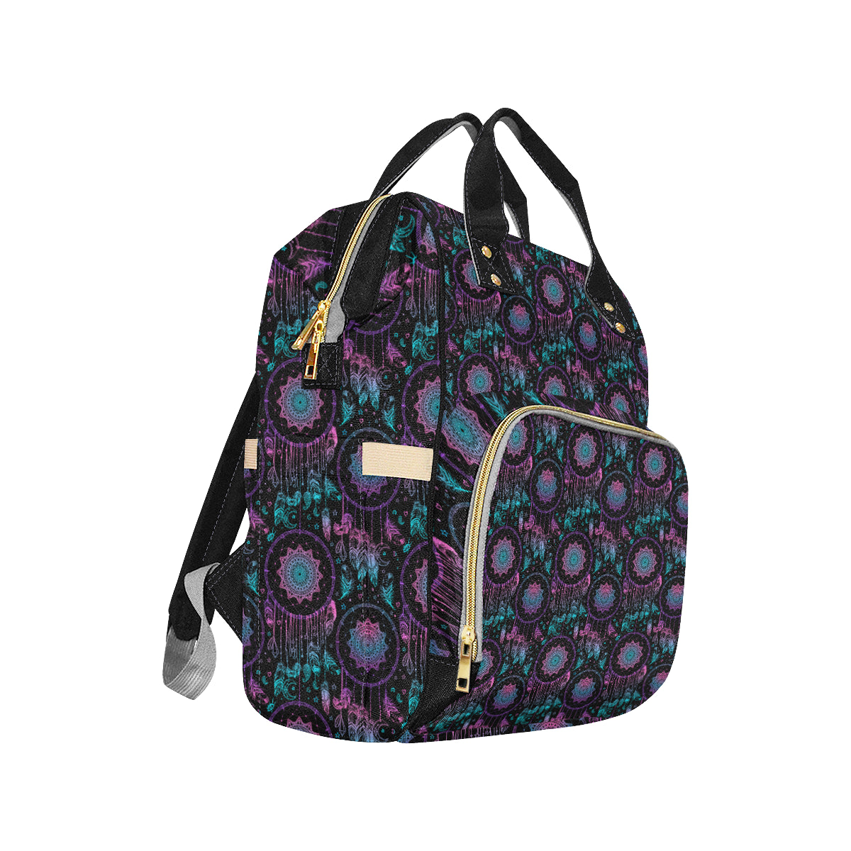Dream catcher boho mandala Diaper Bag Backpack