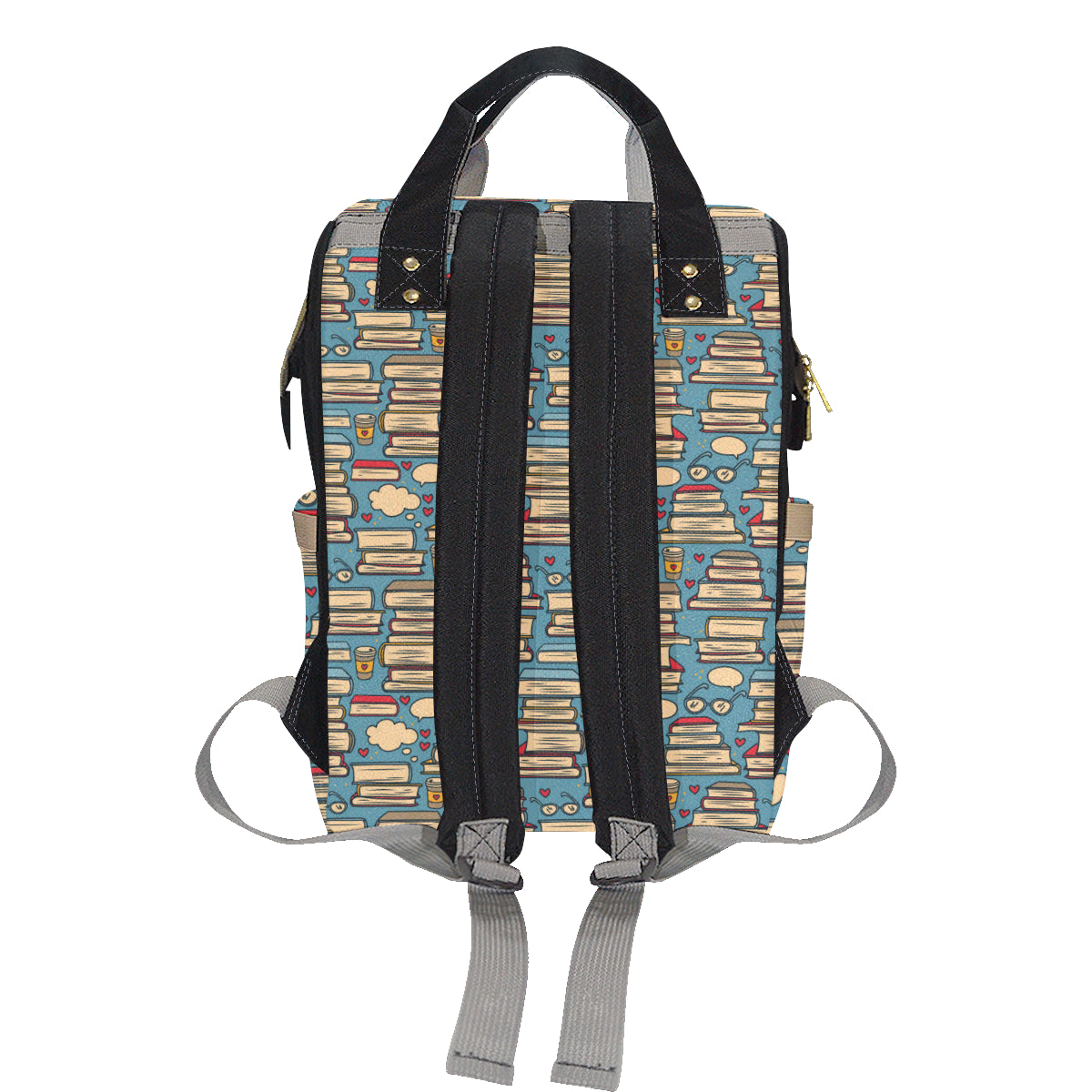 Book Pattern Print Design 03 Diaper Bag Backpack