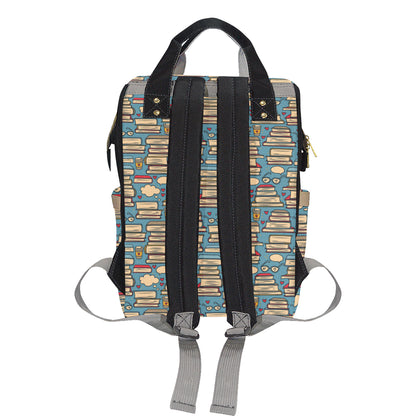 Book Pattern Print Design 03 Diaper Bag Backpack