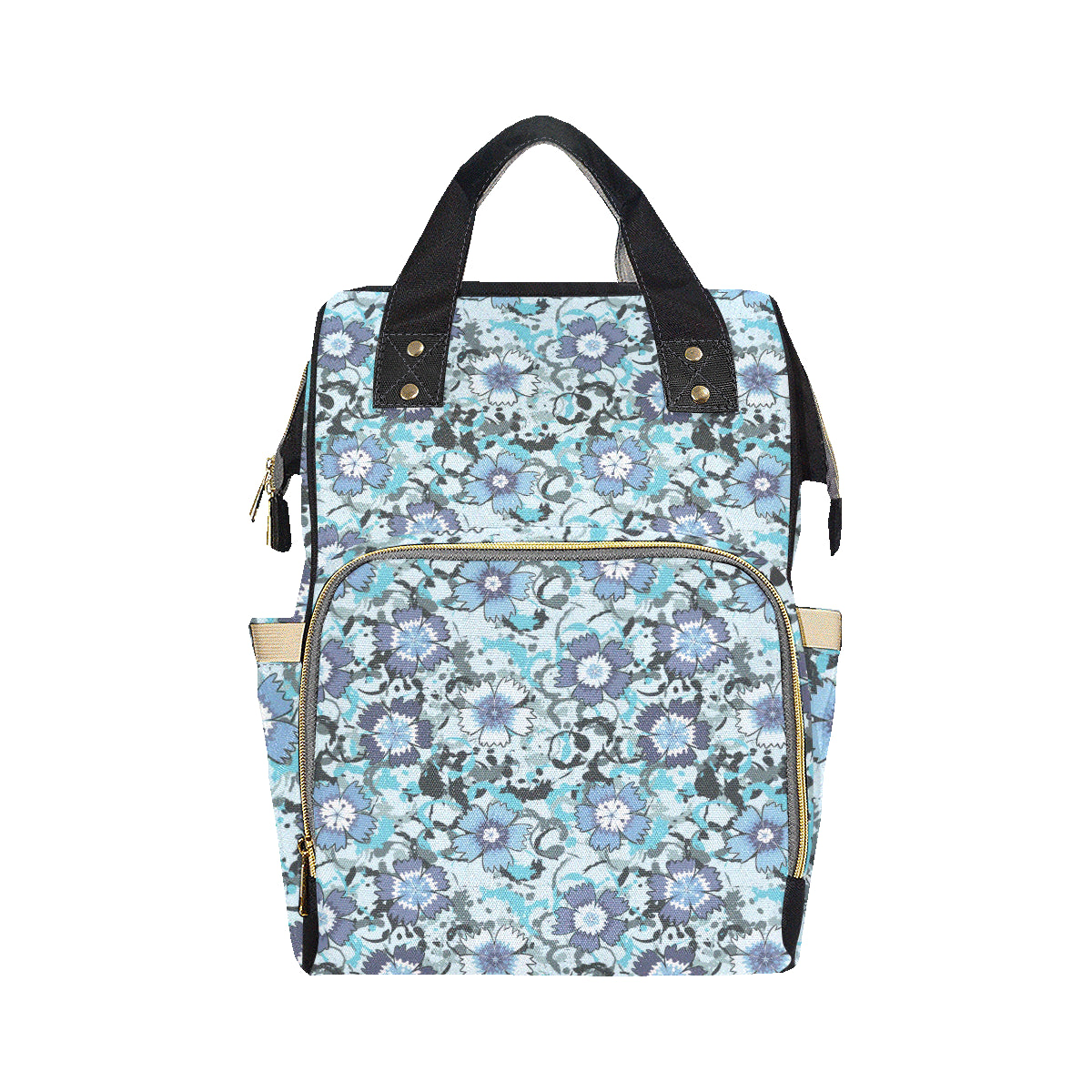 Carnations Pattern Print Design CN04 Diaper Bag Backpack