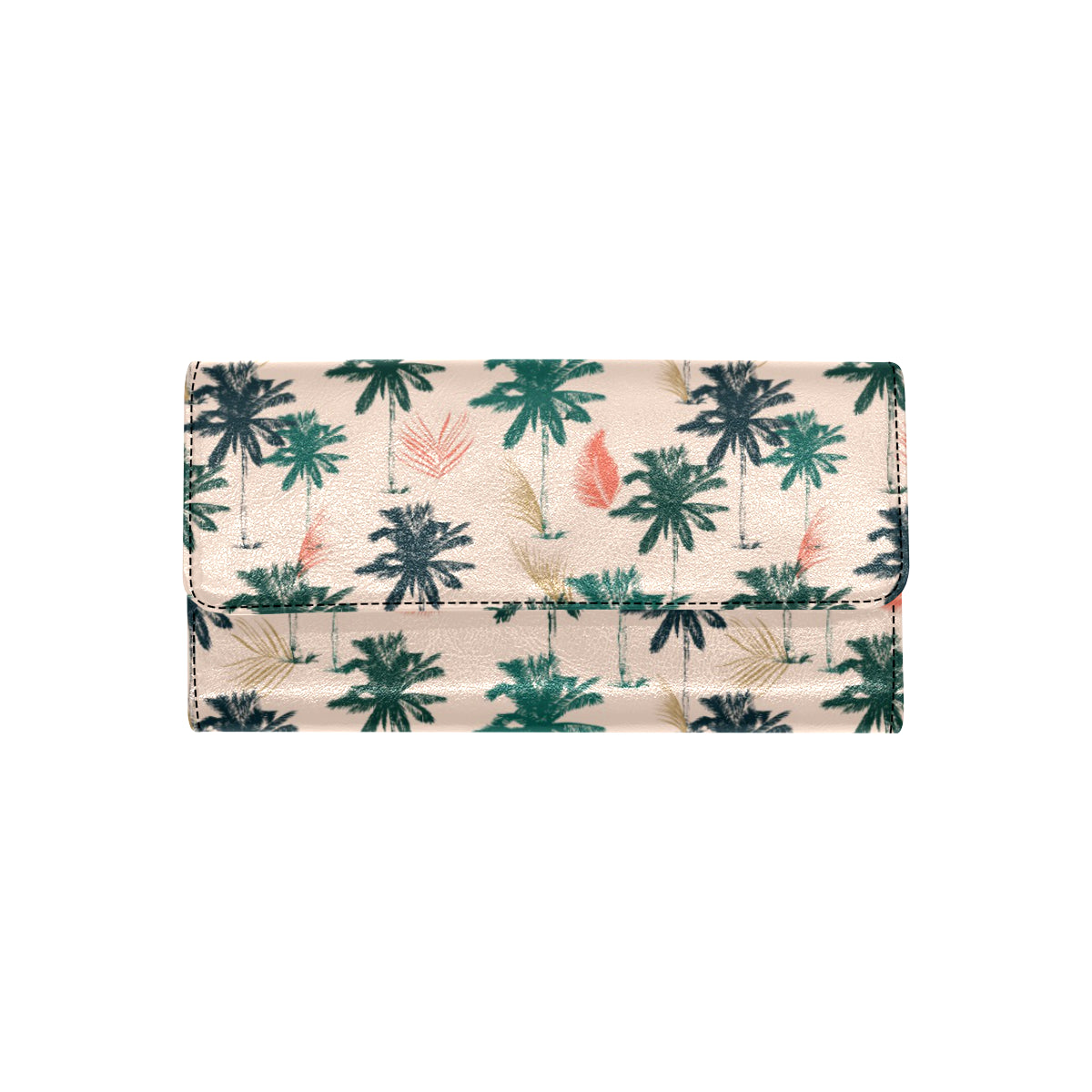Palm Tree Pattern Print Design PT014 Women's Trifold Wallet