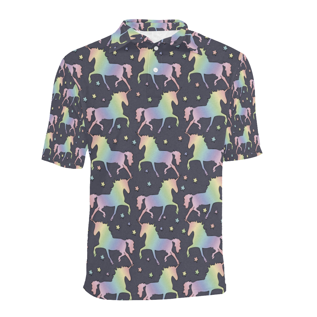 Rainbow Pattern Print Design A05 Men Polo Shirt