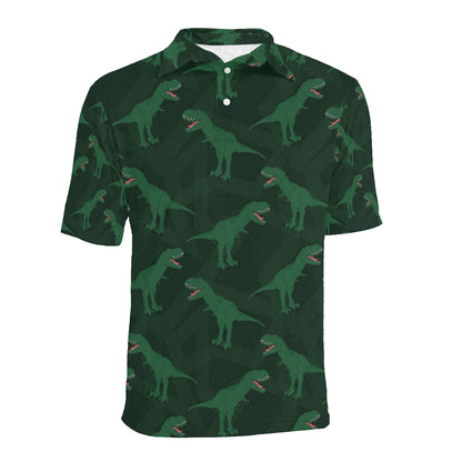 T Rex Pattern Print Design A06 Men Polo Shirt