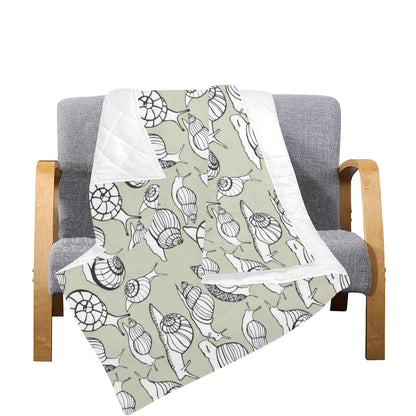 Snail Pattern Print Design 03 Premium Quilt