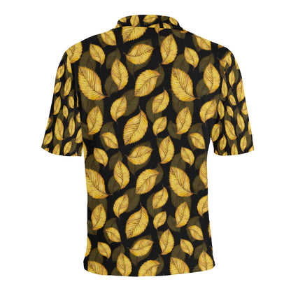 Elm Leave Summer Print Pattern Men Polo Shirt