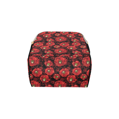 Camellia Pattern Print Design CM06 Diaper Bag Backpack