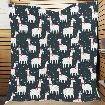 Alpaca Pattern Print Design 04 Premium Quilt
