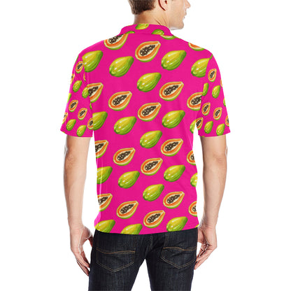 Papaya Pattern Print Design PP02 Men Polo Shirt