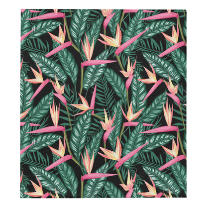 Bird Of Paradise Pattern Print Design BOP03 Premium Quilt