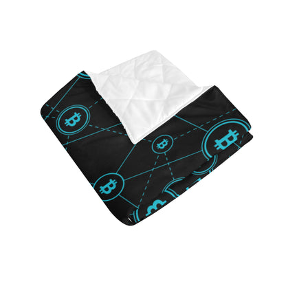 Cryptocurrency Pattern Print Design 01 Premium Quilt