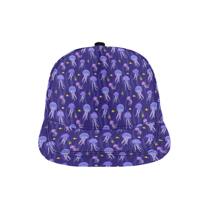 Jellyfish Style Print Snapback Cap