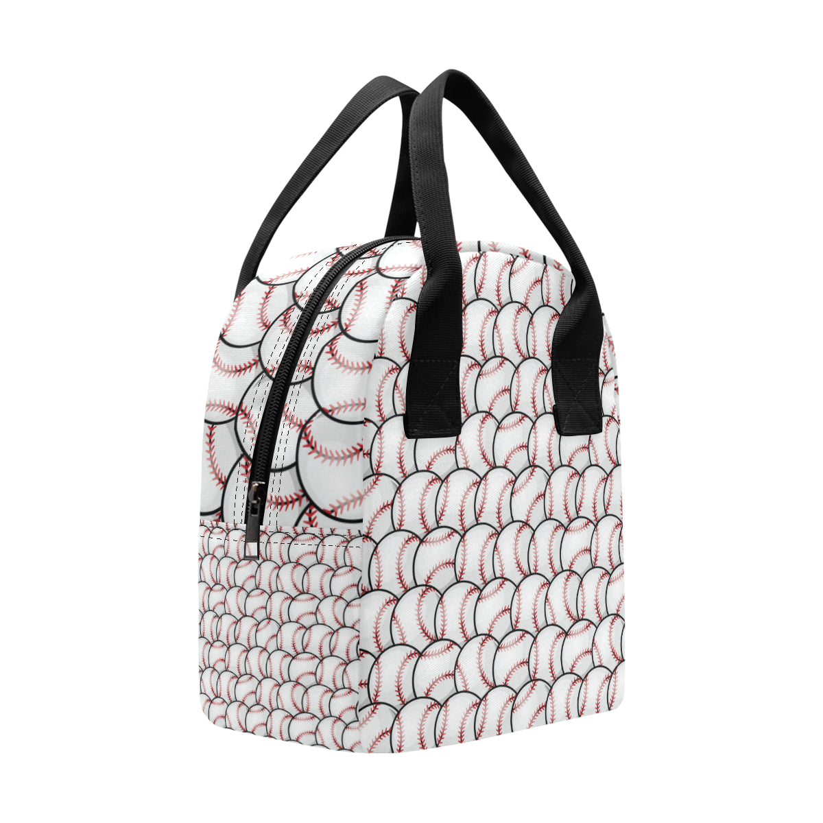 Baseball Pattern Insulated Lunch Bag