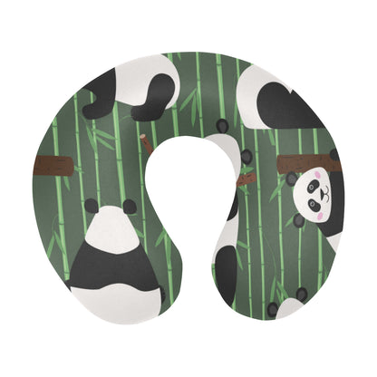 Panda Pattern Print Design A04 U-Shaped Travel Neck Pillow