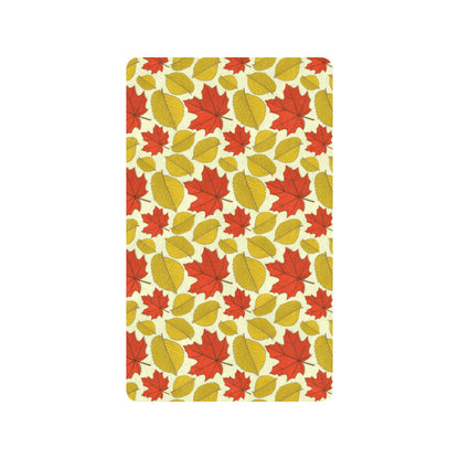 Elm Maple Leave Print Pattern Rubber Doormat