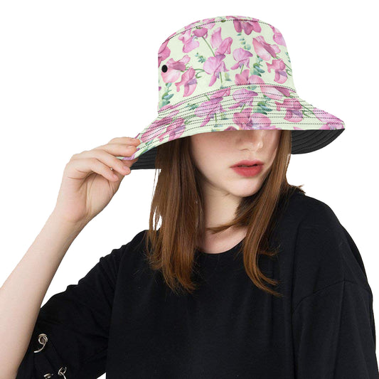 Peony Pattern Print Design PE011 Unisex Bucket Hat
