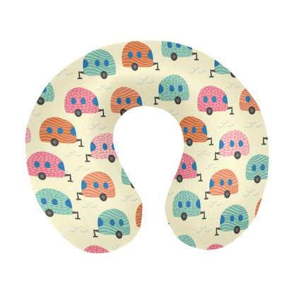Camper Pattern Print Design 06 U-Shaped Travel Neck Pillow