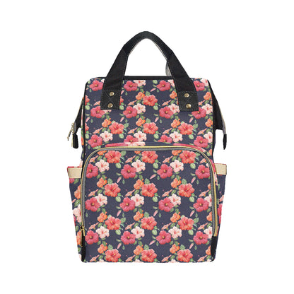 Tropical Flower Pattern Print Design TF020 Diaper Bag Backpack