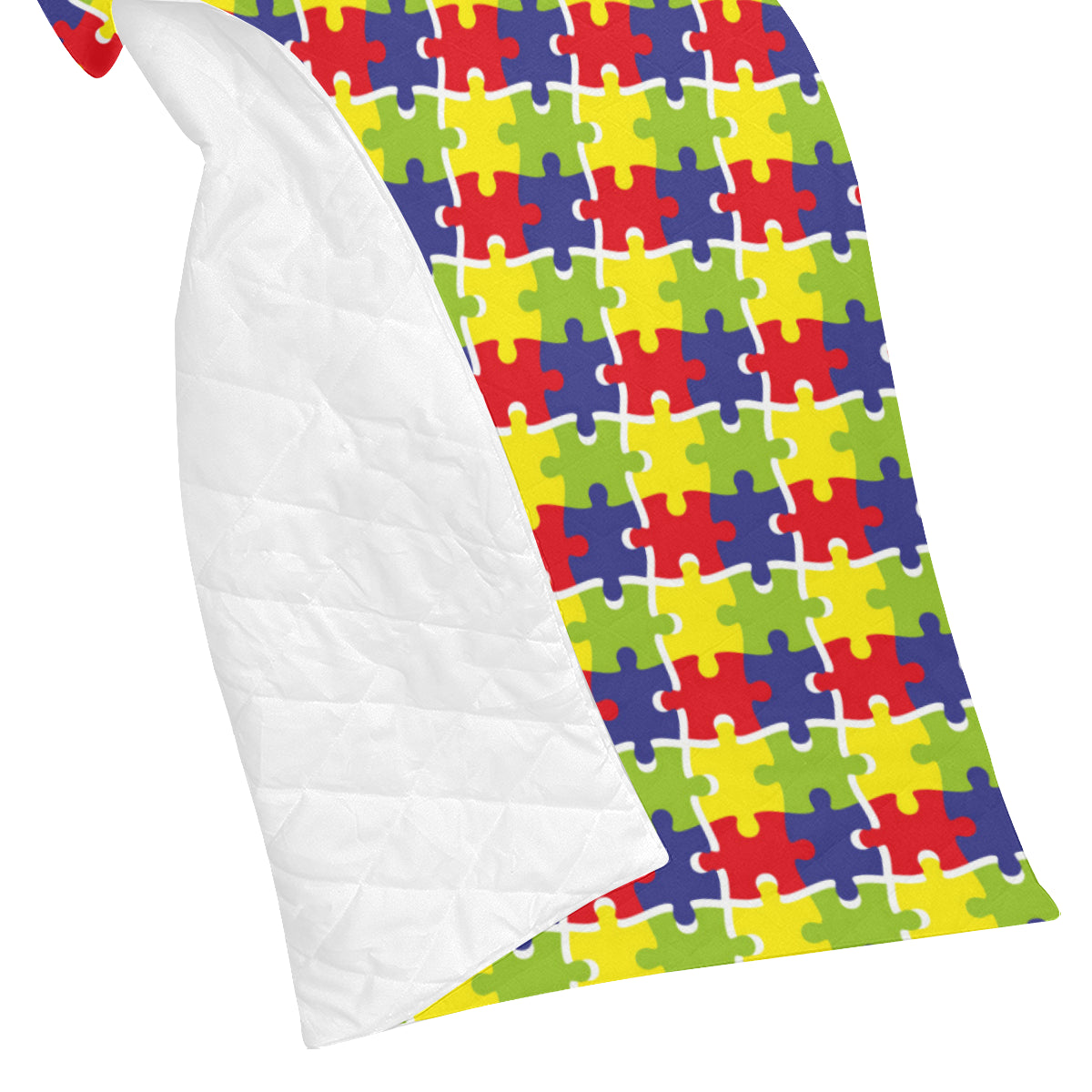 Autism Awareness Pattern Print Design 03 Premium Quilt