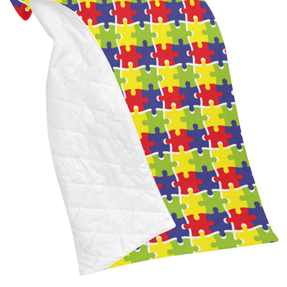 Autism Awareness Pattern Print Design 03 Premium Quilt