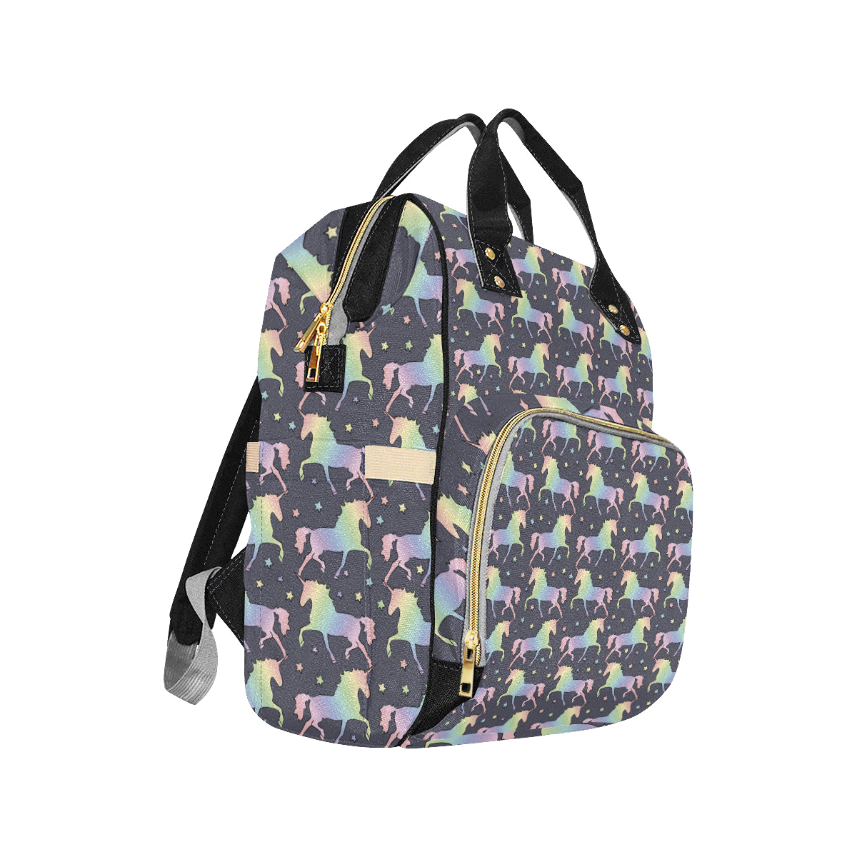 Rainbow Pattern Print Design A05 Diaper Bag Backpack
