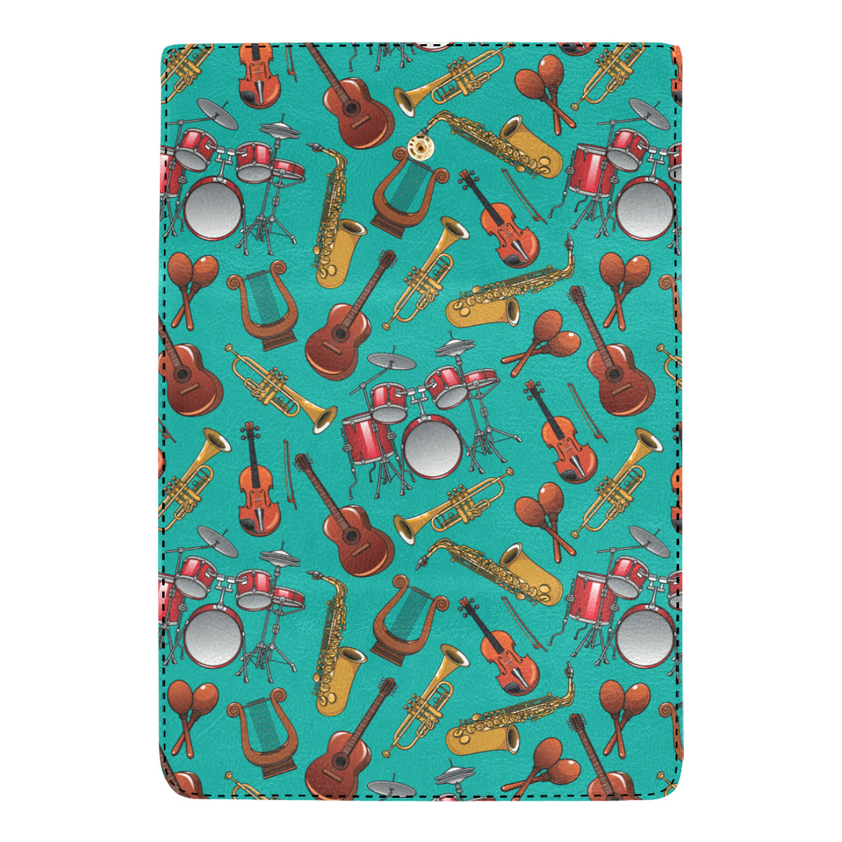 Drum Set Pattern Print Design 01 Women's Trifold Wallet