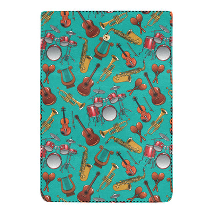 Drum Set Pattern Print Design 01 Women's Trifold Wallet