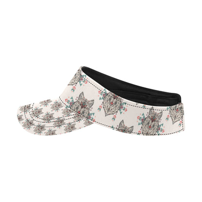 Aztec Wolf Pattern Print Design 01 Unisex Sun Visor