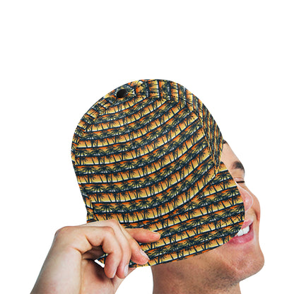 Palm Tree Sunset Design Print Snapback Cap