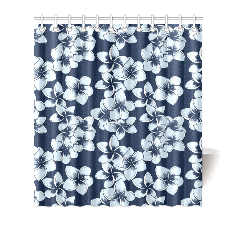 Plumeria Pattern Print Design A02 Shower Curtain