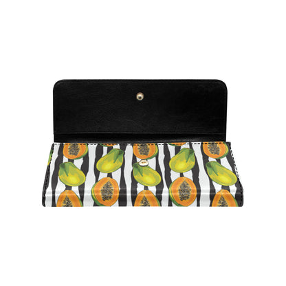 Papaya Pattern Print Design PP01 Women's Trifold Wallet