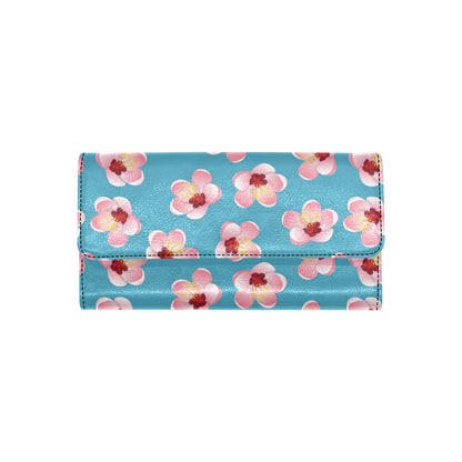 Cherry Blossom Pattern Print Design CB09 Women's Trifold Wallet