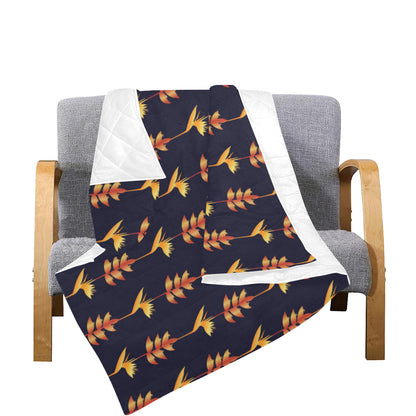 Heliconia Pattern Print Design HL06 Premium Quilt
