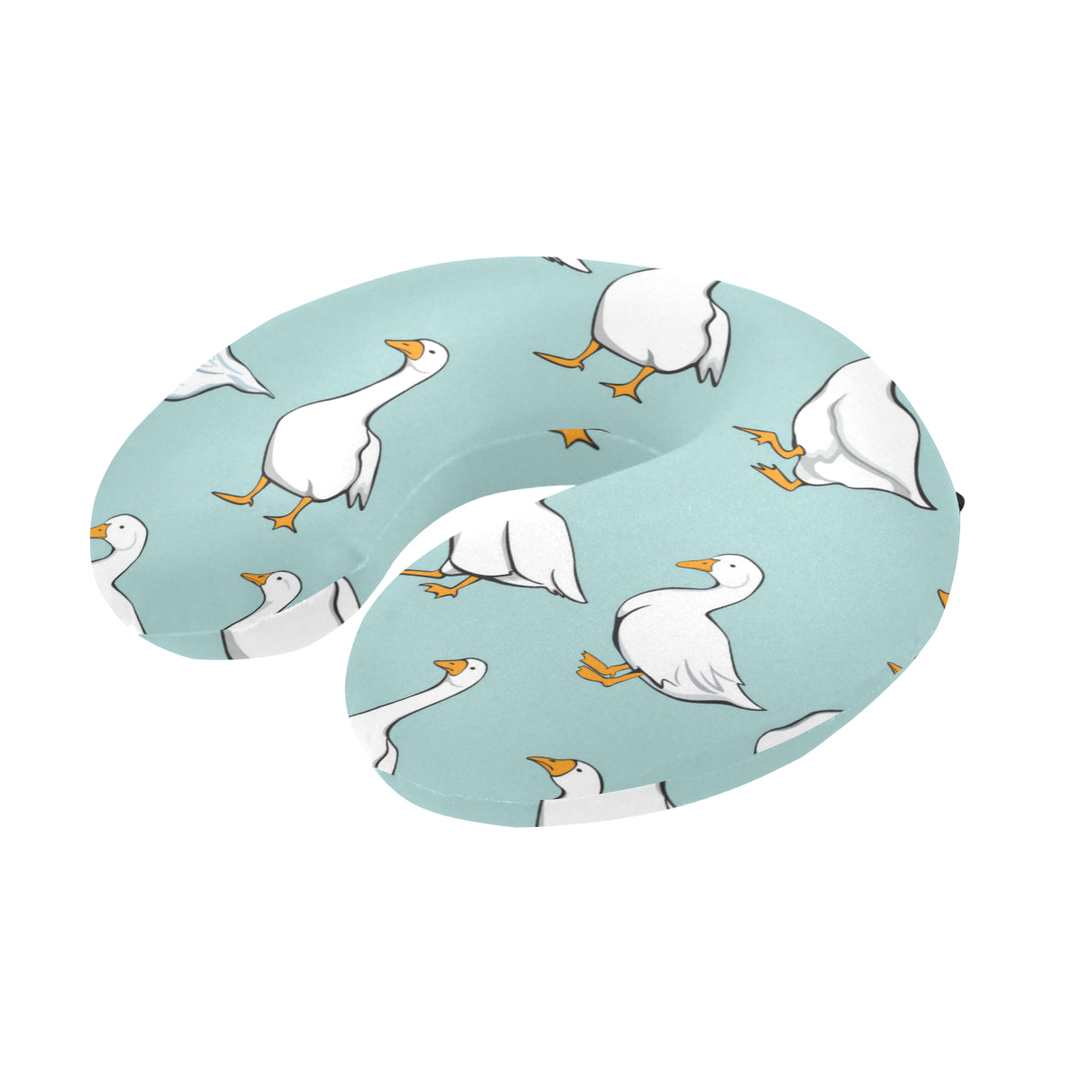 Goose Pattern Print Design 02 U-Shaped Travel Neck Pillow