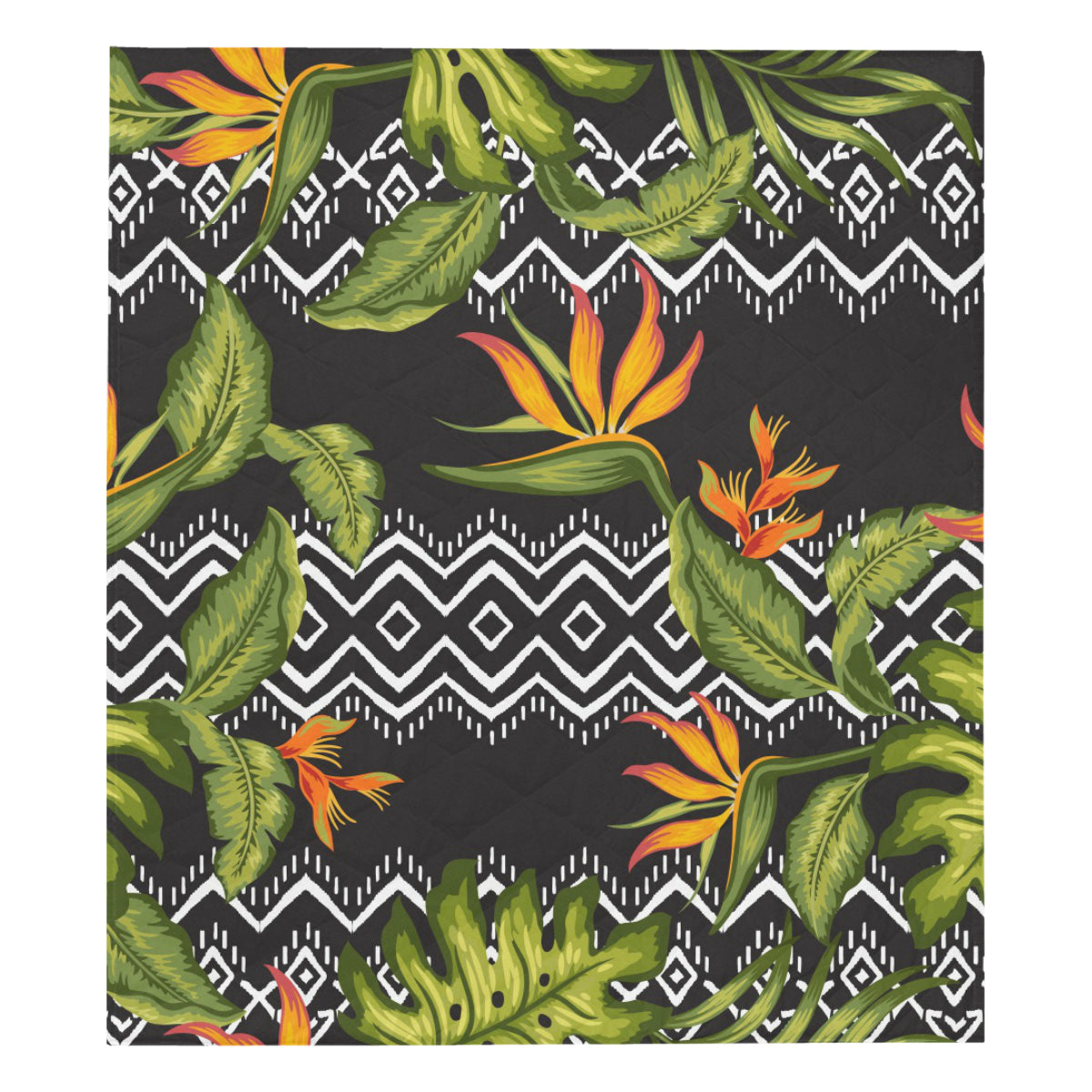 Bird Of Paradise Pattern Print Design BOP07 Premium Quilt