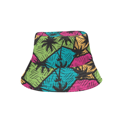 Palm Tree Pattern Print Design PT09 Unisex Bucket Hat